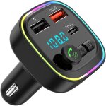 Transmetteur fm bluetooth voiture �metteur fm bluetooth 5. 0 allume - cigare kit mp3 sans fil � charge ...
