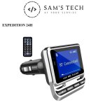 Transmetteur fm bluetooth voiture mains libres mp3 sd tlcommande cran lcd