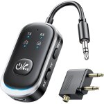 Transmetteur recepteur bluetooth 5. 3 2 en 1 aux adaptateur bluetooth audio jack 3. 5mm pour tv / casque ...