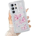Transparent coque pour samsung galaxy s25 ultra 5g curly wave frame tui en silicone liquide housse de ...