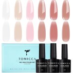 Transparent rose blanc laiteux kit 6 couleurs vernis gel uv semi permanent kit uv led soak off manucure ...