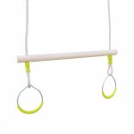 Trapze bois avec anneaux mtal pour portique kornog