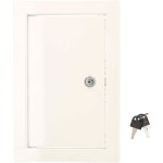 Trappe de visite - kotarbau - 15 x 25 cm - métal - blanc - avec clés Trappe de visite - kotarbau - 15 x 25 cm - métal - blanc - avec clés