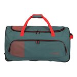 Travelite sac de voyage vert fonc� orange pour femme et homme - basics fresh wheeled duffle l green / ...