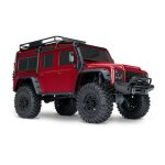 Traxxas voiture radiocommande trx - 4 land rover defender clipless 1 / 10 rouge sans accus ni chargeur ...
