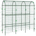 Treille - treillis treillis r�glable acier vert 43x182x183cm pour plantes grimpantes jardin balcon avec ...