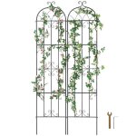 Treillis jardin pour plantes grimpantes - vevor - 51 x 220 cm - treillis fleurs de jardin en m�tal antirouille ...