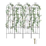 Treillis de jardin - vevor - 51 x 220 cm - m�tal antirouille - lot de 4 - support polyvalent