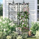 Treillis plante grimpante extrieur en mtal - support rosier grimpant jardin treillage fleur en fer ...