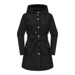 Trench - coat femme  capuche mi - long avec ceinture veste coupe - vent impermable grand taille printemps ...