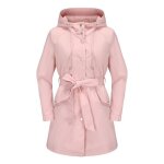 Trench - coat femme  capuche mi - long avec ceinture veste coupe - vent impermable grand taille printemps ...