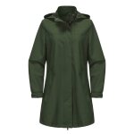 Trench - coat femme veste de pluie longue impermable avec capuche amovible coupe vent mi saison grande ...