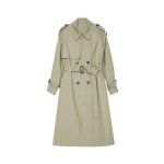 Trench - coat uni pour femme vitata - avec poches et ceinture - gris