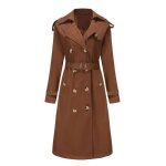 Trench midi ceinturé - vitata - coupe slim - marron - femme Trench midi ceinturé - vitata - coupe slim - marron - femme