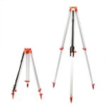 Trpied en aluminium - duoku - 165 m + mire de niveau laser basculante  5 sections de 5 m - pour niveau ...