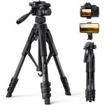 Trpied appareil photo - trpied camera avec 3 voies tte panoramique porte camera avec clip de smartphone ...