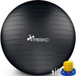 Tresko ballon de gymnastique anthracite 75 cm anti - clatement boule dassise balle de yoga balles dexercices ...