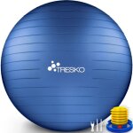 Tresko ballon de gymnastique indigo bleue 75 cm anti - �clatement boule dassise balle de yoga balles ...