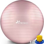 Tresko ballon de gymnastique rose - gold 55 cm anti - clatement boule dassise balle de yoga balles dexercices ...