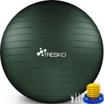 Tresko ballon de gymnastique vert �meraude 75 cm anti - �clatement boule dassise balle de yoga balles ...