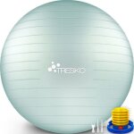 Tresko ballon de gymnastique vert menthe 65 cm anti - clatement boule dassise balle de yoga balles dexercices ...