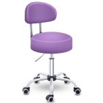Tresko tabouret de travail violet tabouret � roulettes avec dossier tabouret rotatif � roulettes tabouret ...