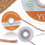 Tresse  dessouder 2 mm x 15 m ? cuivre avec flux haute prcision pour rparation lectronique