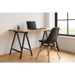 Trteaux pliables - cqfd - lot de 2 - acier noir - 70 x 75 x 38 cm - charge 150 kg