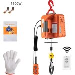 Treuil �lectrique portable 3 en 1 1500 w grue � treuil hauteur de levage de 76 m (25 pi) protection contre ...