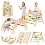 Triangle  grimpercadre  grimper pliant montessori avec arche de tobogganrobuste aire de jeux intrieur ...