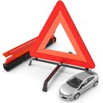 Triangle de signalisation rougedans une bo�te de rangement en cas daccident ou de panne