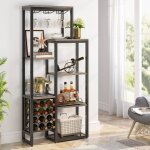 Tribesigns casier Étagère à vin pour 12 bouteilles avec support en verre et rangement de vin porte - ... Tribesigns casier Étagère à vin pour 12 bouteilles avec support en verre et rangement de vin porte - ...