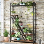 Tribesigns support pour plantes dint�rieur � 7 niveauxgrande �tag�re en m�tal de 180 cm pour jardin balcon ...