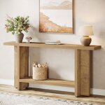 Tribesigns table console rectangulaire 150 x 30 x 80 cm table dentr�e table basse pour salon marron