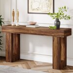 Tribesigns table console rectangulaire 160 x 35 x 85 cm table basse derrière le canapé marron rustique ... Tribesigns table console rectangulaire 160 x 35 x 85 cm table basse derrière le canapé marron rustique ...
