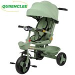 Tricycle b�b� - 100 * 75 * 50cm - tricycle multifonctionnel - tricycle pliable - vert - quiienclee