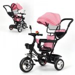 Tricycle b�b� evolutif avec poign�e 9 mois - 5 ans 0 - 25 kg si�ge r�versible capote de protection v�lo ...