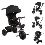 Tricycle pour enfant poussette lgre amiremplie 100 * 75 * 50cm avec toit solaire pdale poigne noire ...