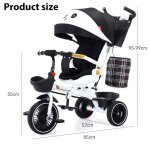 Tricycle evolutif enfant - frein - si�ge pivotant � 360� - peut sasseoir ou sallonger - roue en caoutchouc ...