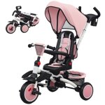 Tricycle poussette 6 en 1 b�b� enfant - si�ge r�glable pliable - poign�e parentale & filet s�curit� - ...