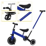 Tricycle avec poussoir - jouets sportifs pour enfants - convient pour les �ges de 18 mois � 4 ans - bleu ...
