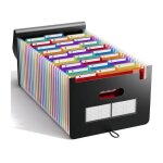 Trieur a4 avec 25 pochettes rangement papier extensible classeur organiseur de documents trieur accordon ...