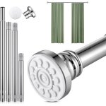 Tringle extensible de 47  160 cm pour rideau de douche ensemble de tringles tlescopiques sans perage ...