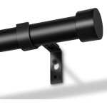 Tringle � rideaux 80?183 cm �25 mm en m�tal avec sections embo�tables tube t�lescopique et supports muraux ...
