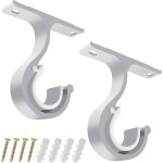 Tringle rideau alliage aluminium r�sistant tige 20 - 28 mm fixation murale plafond id�ale dressing penderie ...