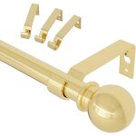 Tringle rideau dor 80 - 300 cm tringle  rideau extensible 3m avec support ajustable kit tringle a rideaux ...
