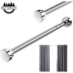 Tringle à rideau de douche télescopique 55 - 85cm en acier inoxydable - barre télescopique extensible ... Tringle à rideau de douche télescopique 55 - 85cm en acier inoxydable - barre télescopique extensible ...