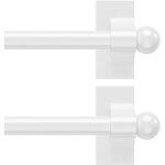 Tringles � rideaux extensibles - febest - lot de 2 - 41 - 71 cm - blanc - installation sans per�age - ...