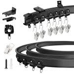 Tringle à rideaux pliante pour baie vitrée rail flexible pour installation du mur au plafond rail et ... Tringle à rideaux pliante pour baie vitrée rail flexible pour installation du mur au plafond rail et ...