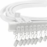 Tringle rideaux rail plafond flexible 5 m pour baie vitre plastique couleurs multiples largeight